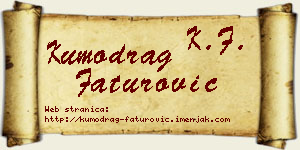 Kumodrag Faturović vizit kartica